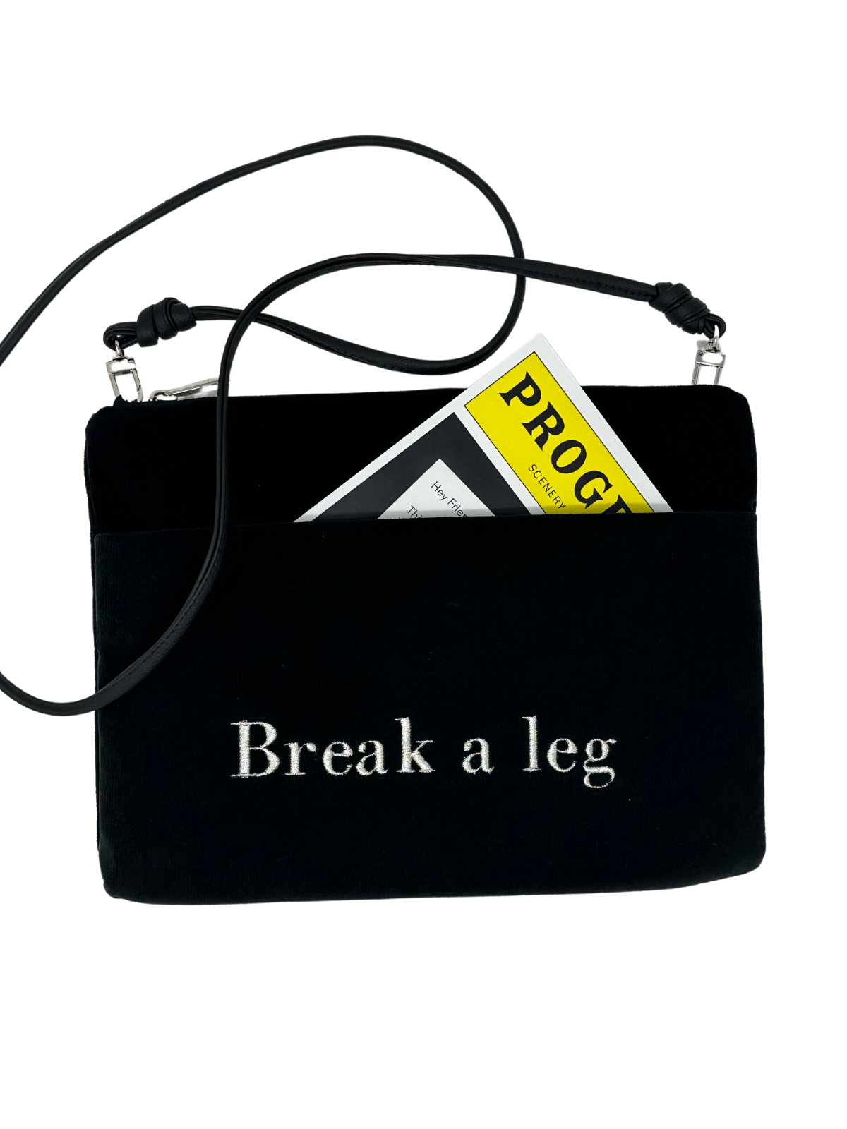 Load image into Gallery viewer, Silver &amp;quot;Break a leg&amp;quot; bag (with loops) - Scenery
