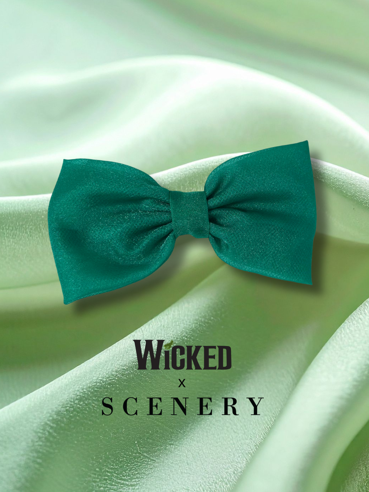 WICKED x Scenery: Emerald City Hair Bow (dark green sparkle) - Scenery