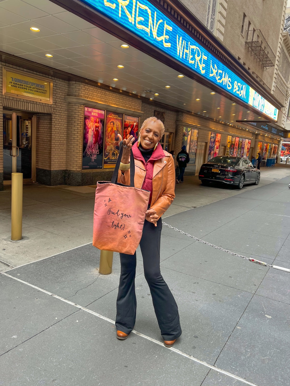 "Find your light" New York, New York Teacher Tote (Broadway)