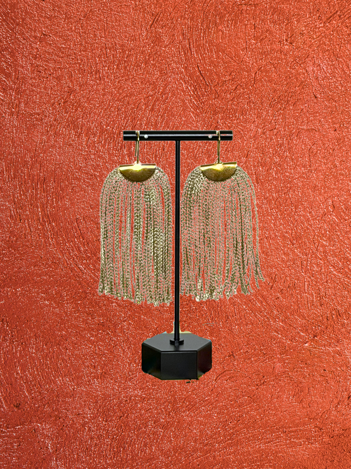Cabaret Fringe Earrings Champagne