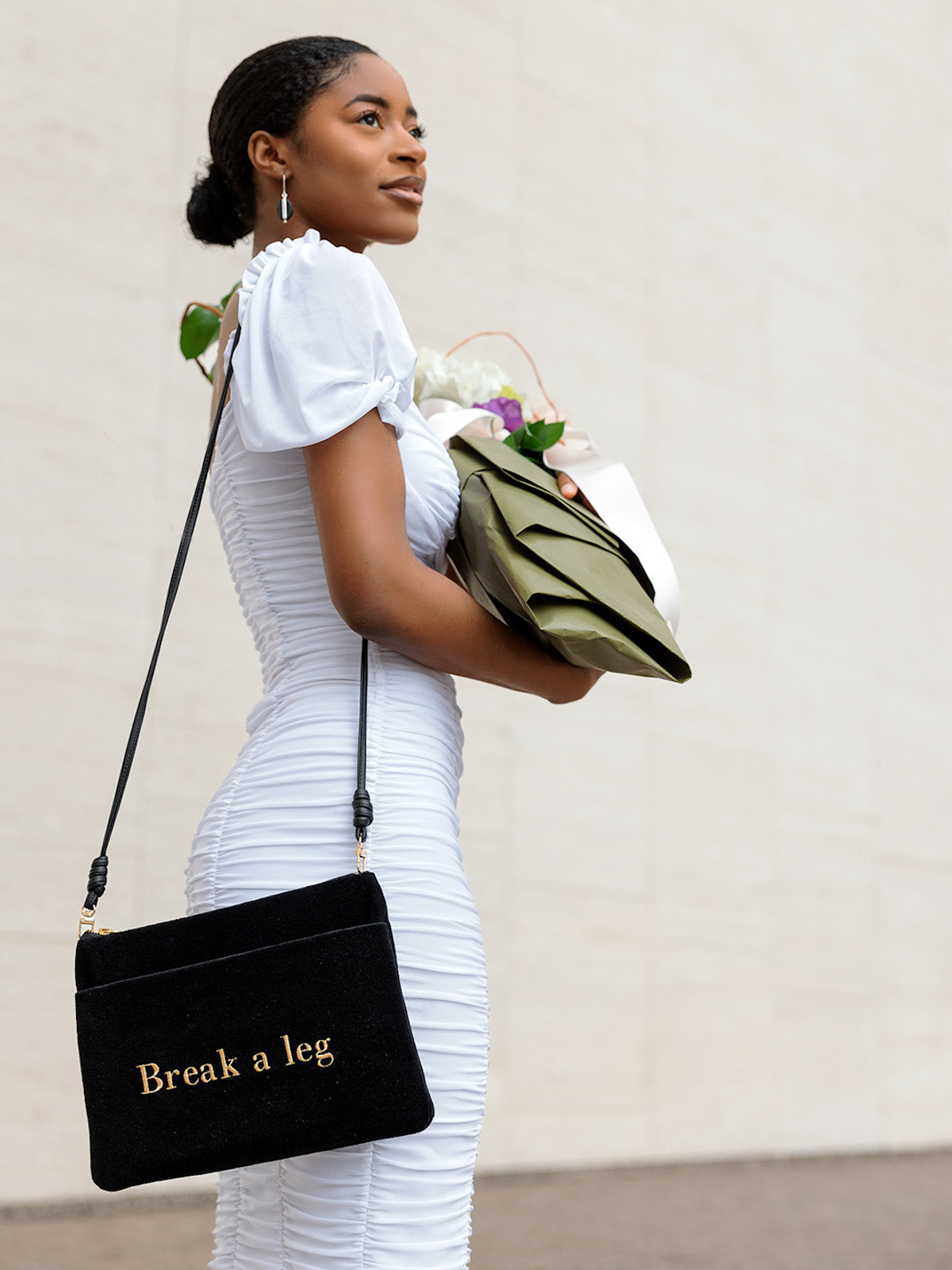 Gold "Break a leg" bag (with loops)